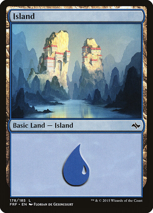  Foil Island card from the Fate Reforged set