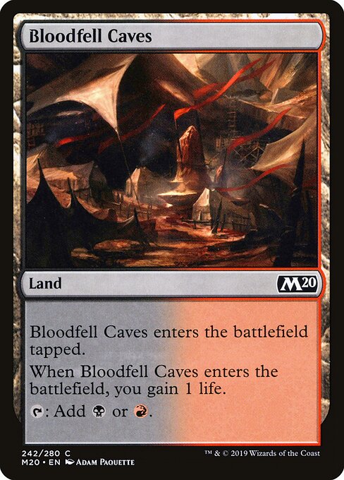 CAD Bloodfell Caves card from the Core Set 2020 set