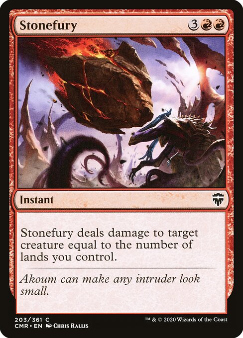 Stonefury card from the Commander Legends set