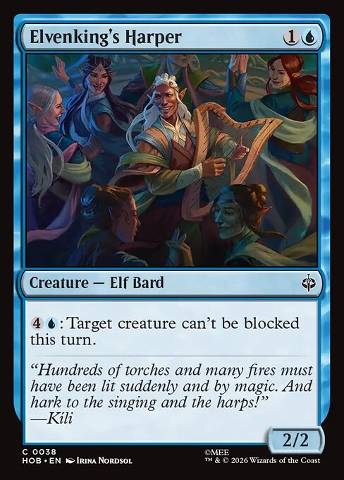 Elvenking's Harper card from the The Hobbit set