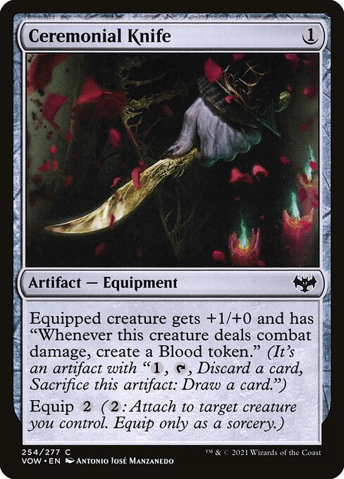 CAD Ceremonial Knife card from the Innistrad: Crimson Vow set