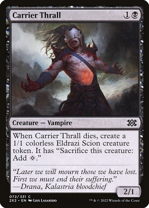  Foil Carrier Thrall card from the Double Masters 2022 set