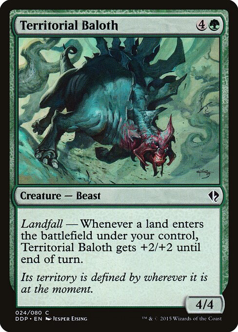Territorial Baloth card from the Duel Decks: Zendikar vs. Eldrazi set