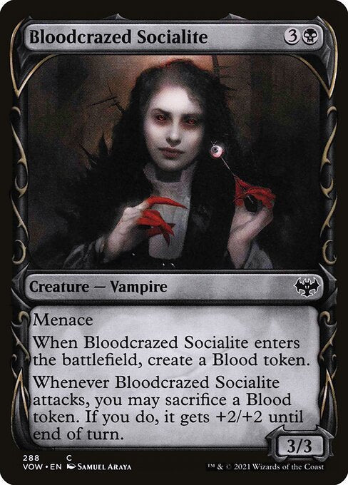 CAD Bloodcrazed Socialite card from the Innistrad: Crimson Vow set
