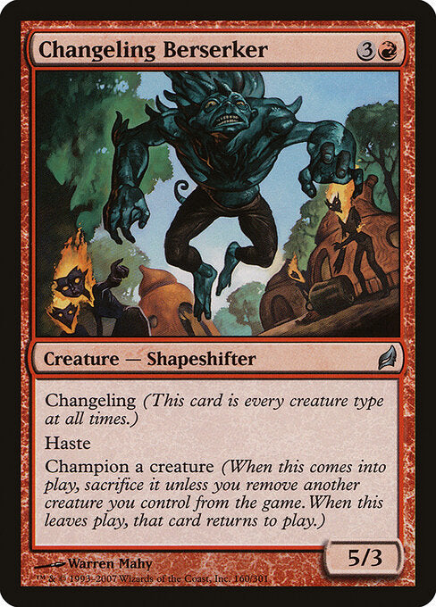 Changeling Berserker card from the Lorwyn set