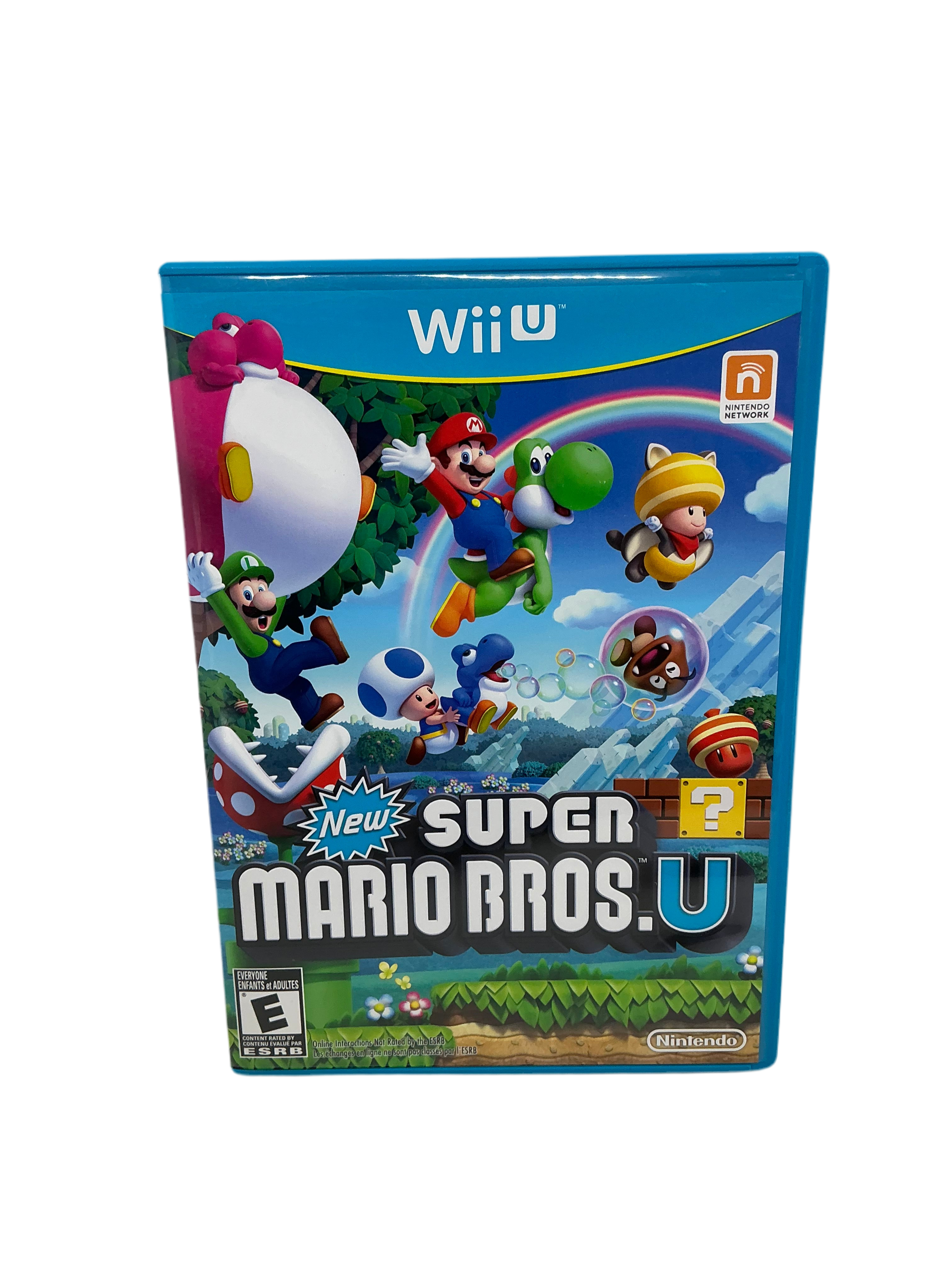 New Super Mario Bros. U game cover for Wii U on a white background