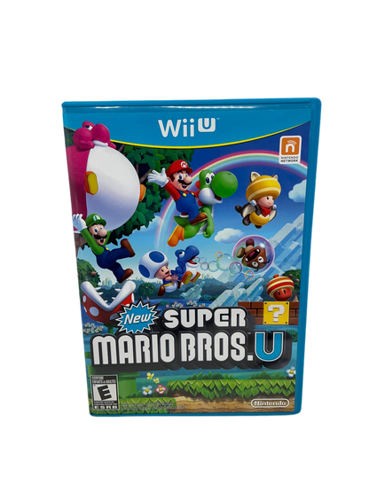 New Super Mario Bros. U game cover for Wii U on a white background