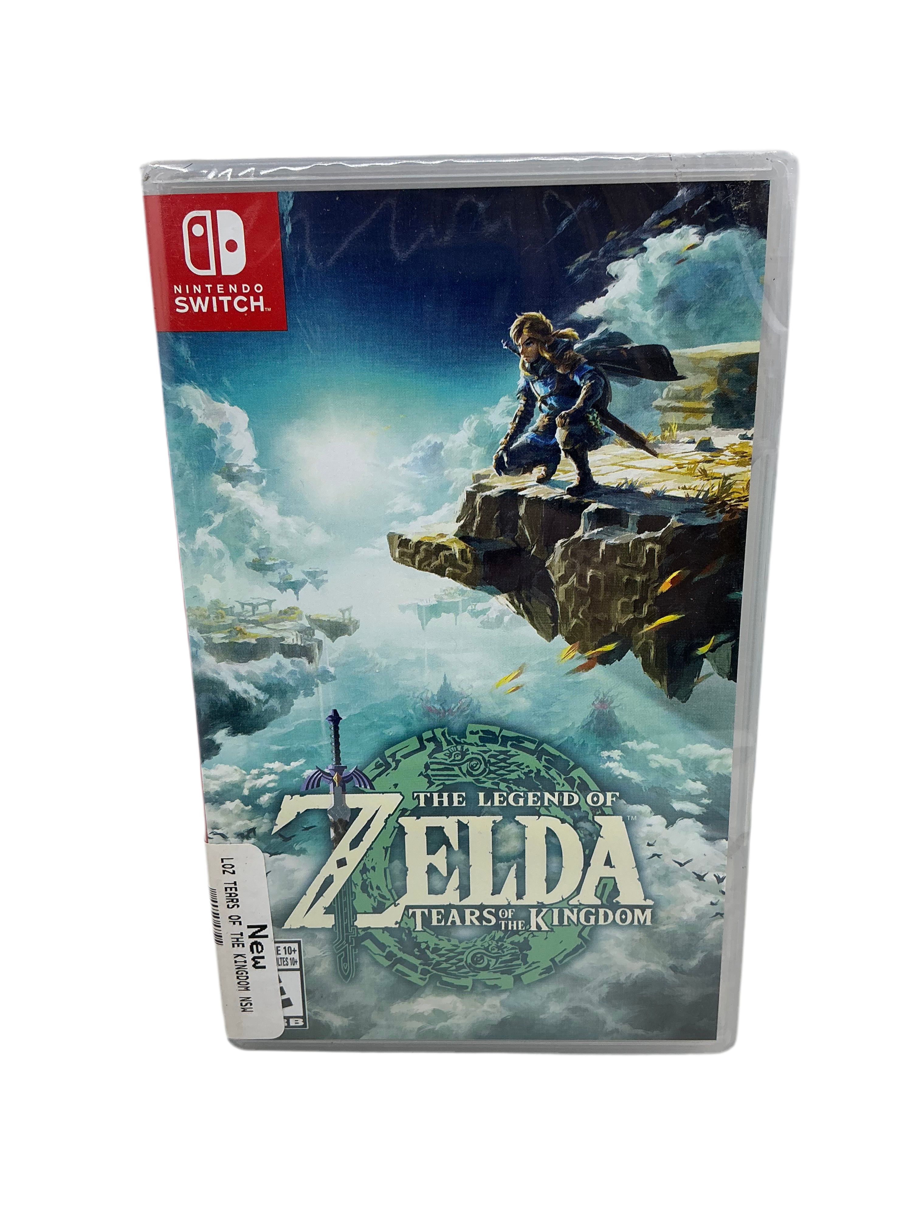 Nintendo Switch game case for 'The Legend of Zelda: Tears of the Kingdom' on a white background