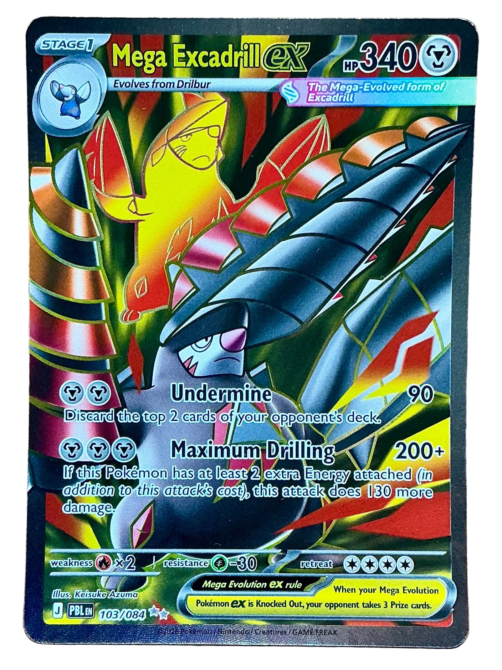 Mega Excadrill ex 103/084 - Pitch Black - Ultra Rare