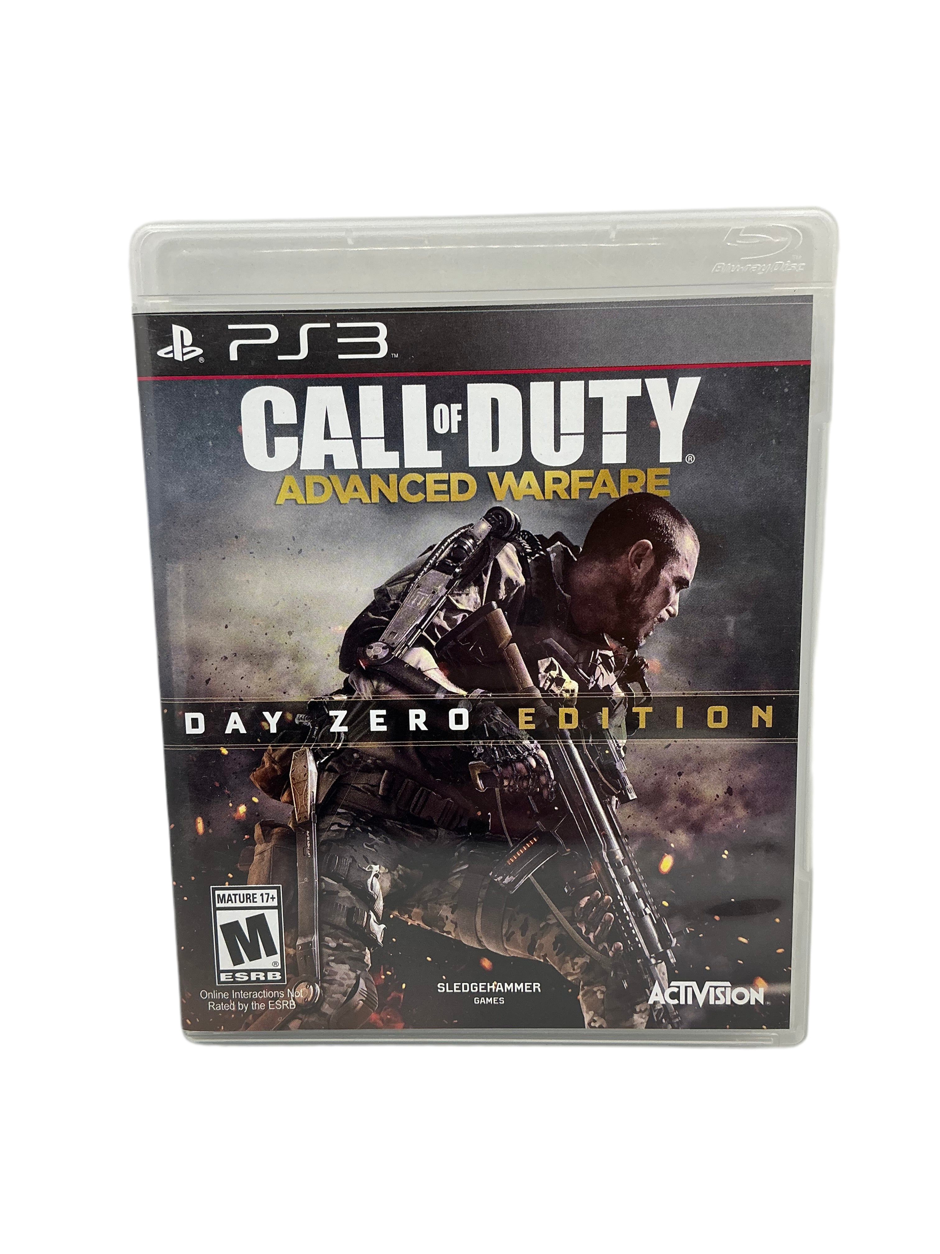 Call of Duty: Advanced Warfare Day Zero Edition game case for PS3 on a white background