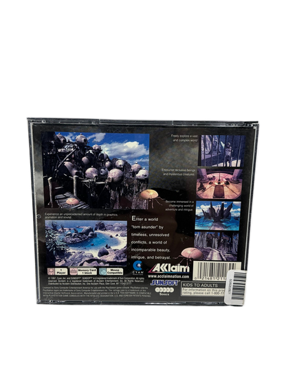 Back cover of a video game case with images and text on a white background