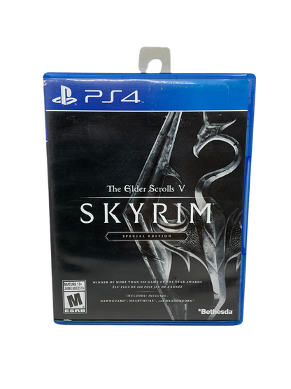 PS4 game case for 'The Elder Scrolls V: Skyrim' Special Edition on a white background