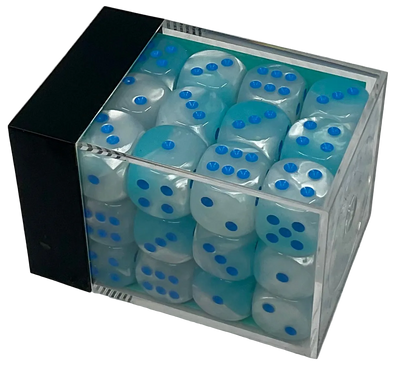 Chessex Gemini® Pearl Turquoise-White (Blue)