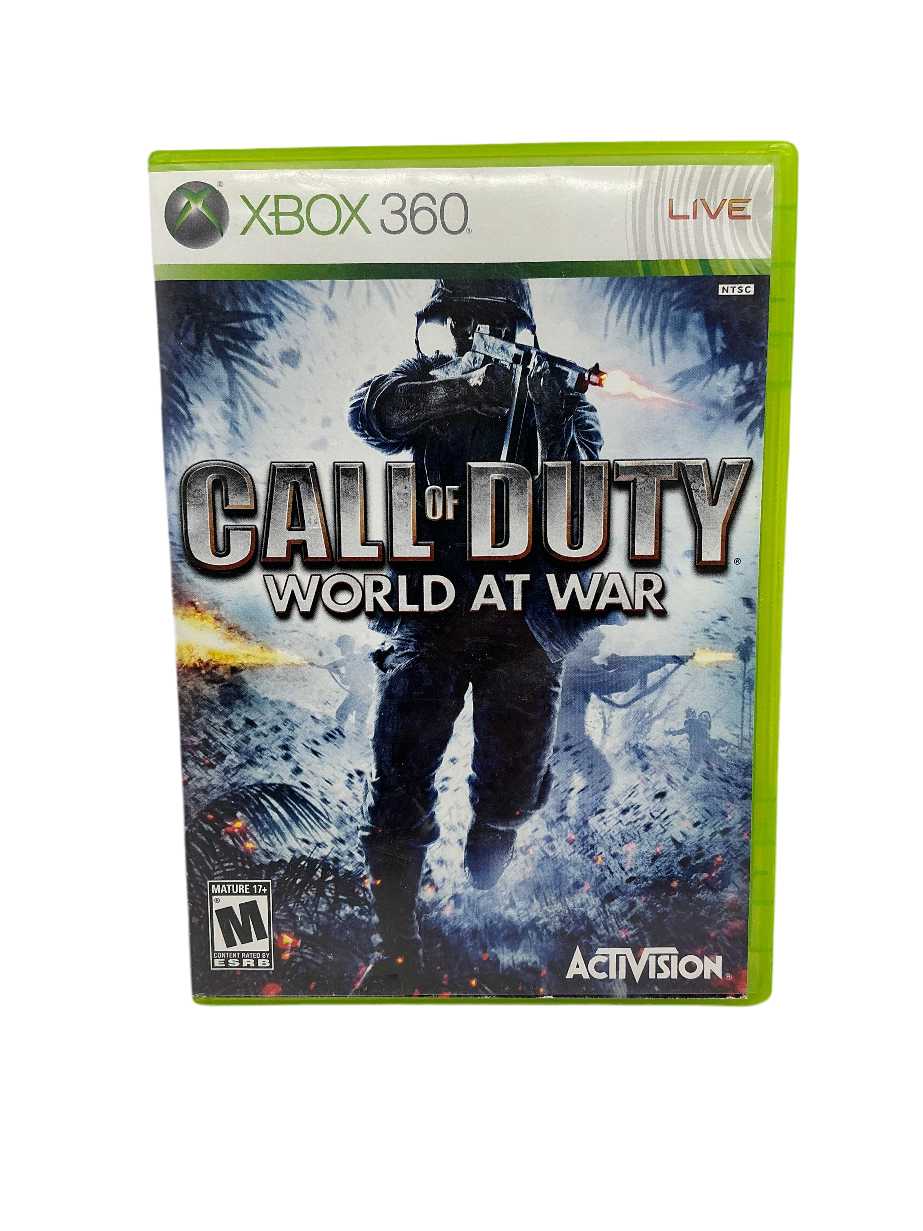 Call of Duty: World at War game case for Xbox 360 on a white background