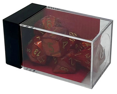 Chessex Scarlet™ (Gold) Polyhedral Dice