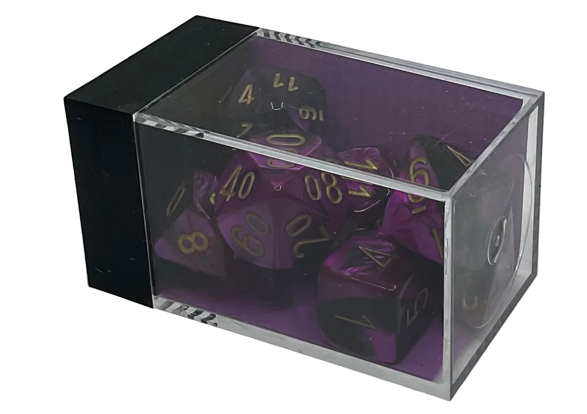 Chessex Black-Purple (Gold) Polyhedral Dice