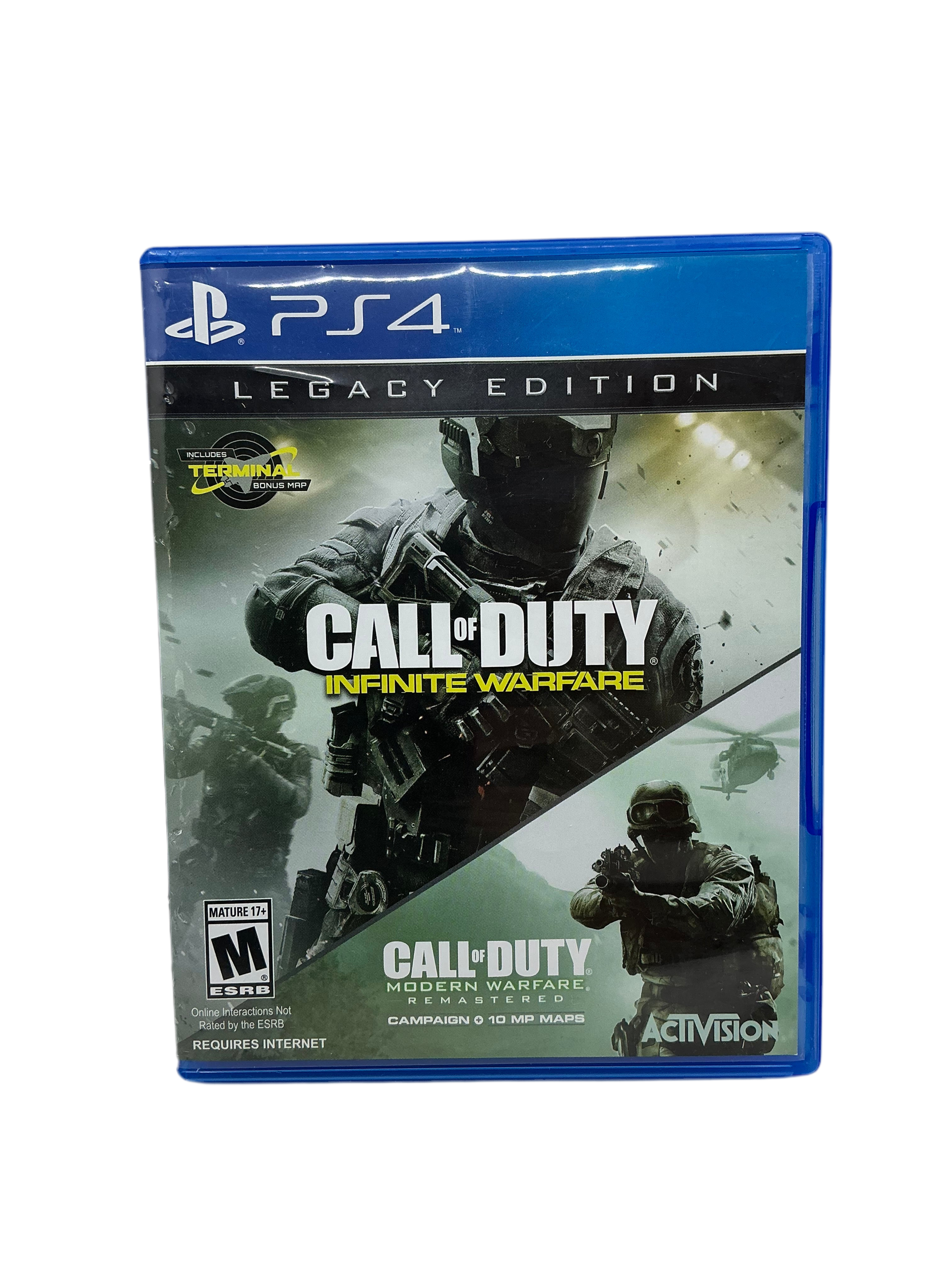 Call of Duty: Infinite Warfare game case for PS4 on a white background