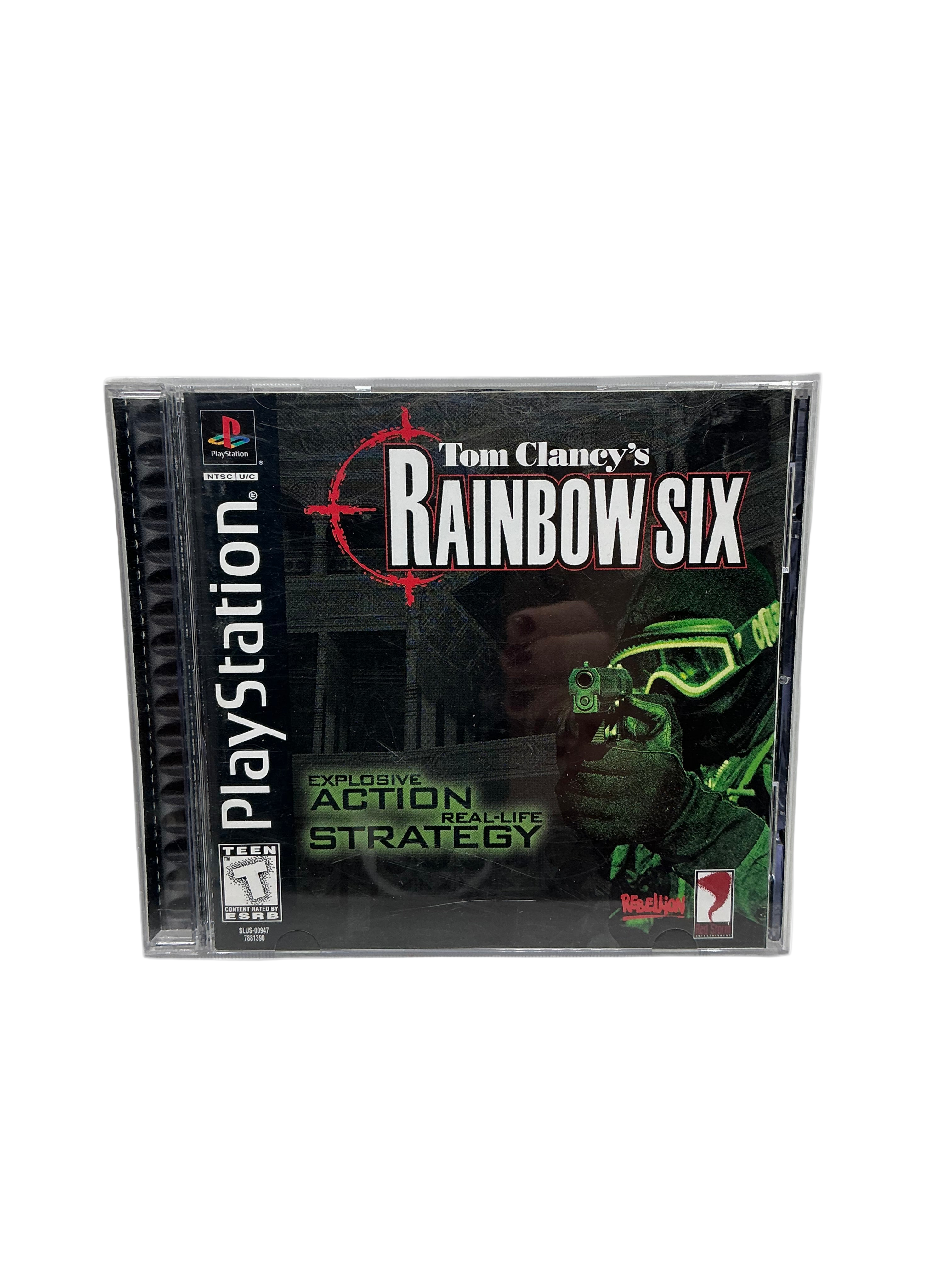 Tom Clancy's Rainbow Six game case for PlayStation on a white background