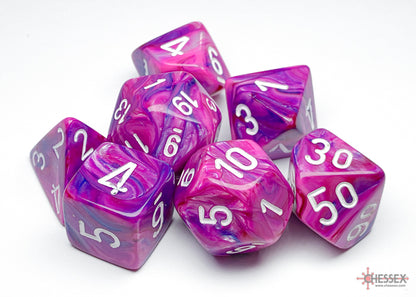 Chessex Violet (White) Polyhedral Dice