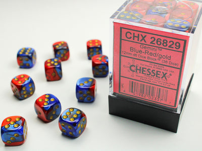 Chessex Gemini® Blue-Red (Gold)