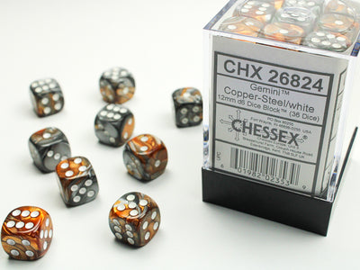 Chessex Gemini® Copper-Steel (White)
