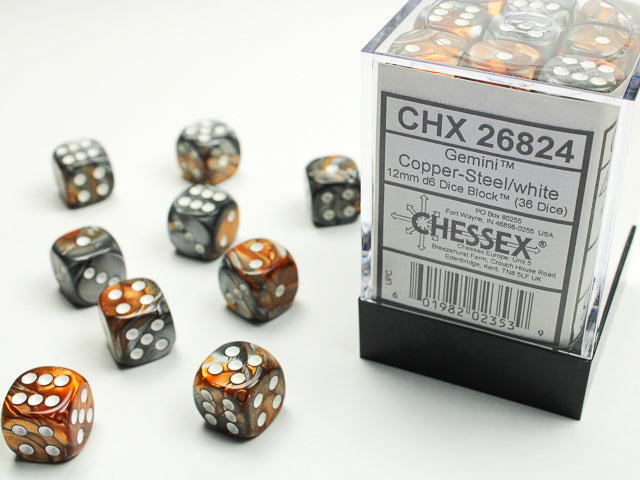 Chessex Gemini® Copper-Steel (White)