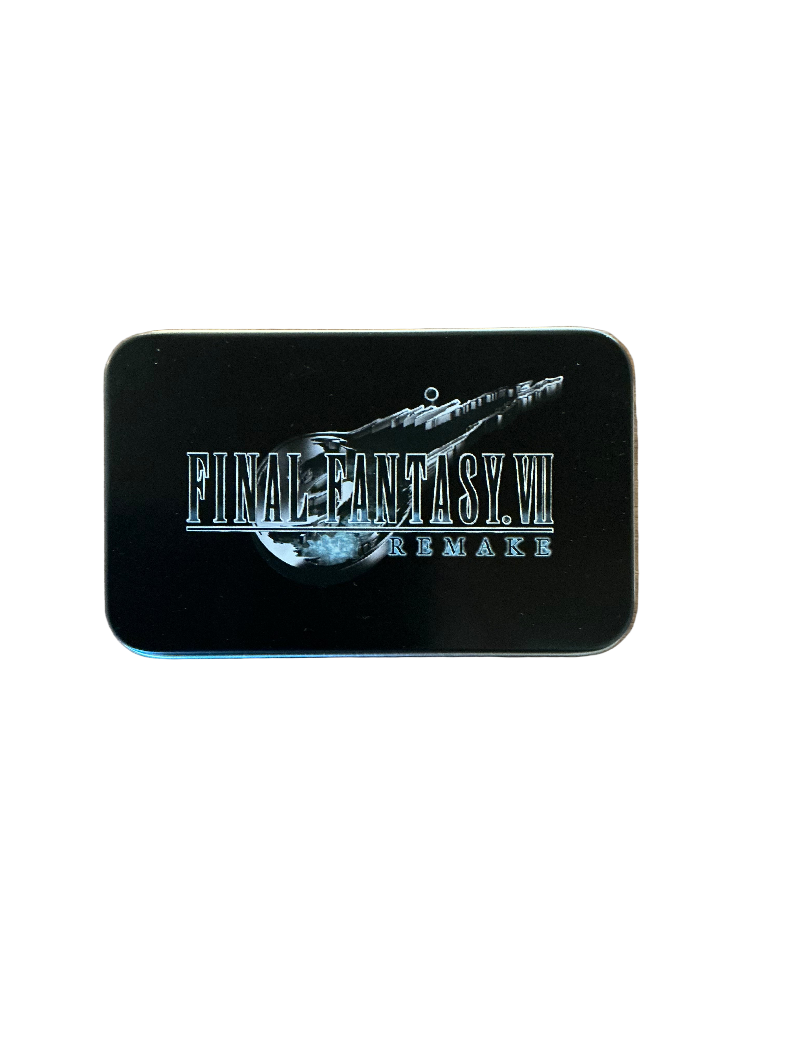 The top of a Final Fantasy 7 Remake tin.
