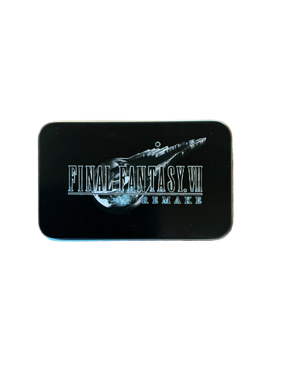 The top of a Final Fantasy 7 Remake tin.