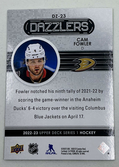 2022 UD Dazzlers Cam Fowler DZ-23 [Green]