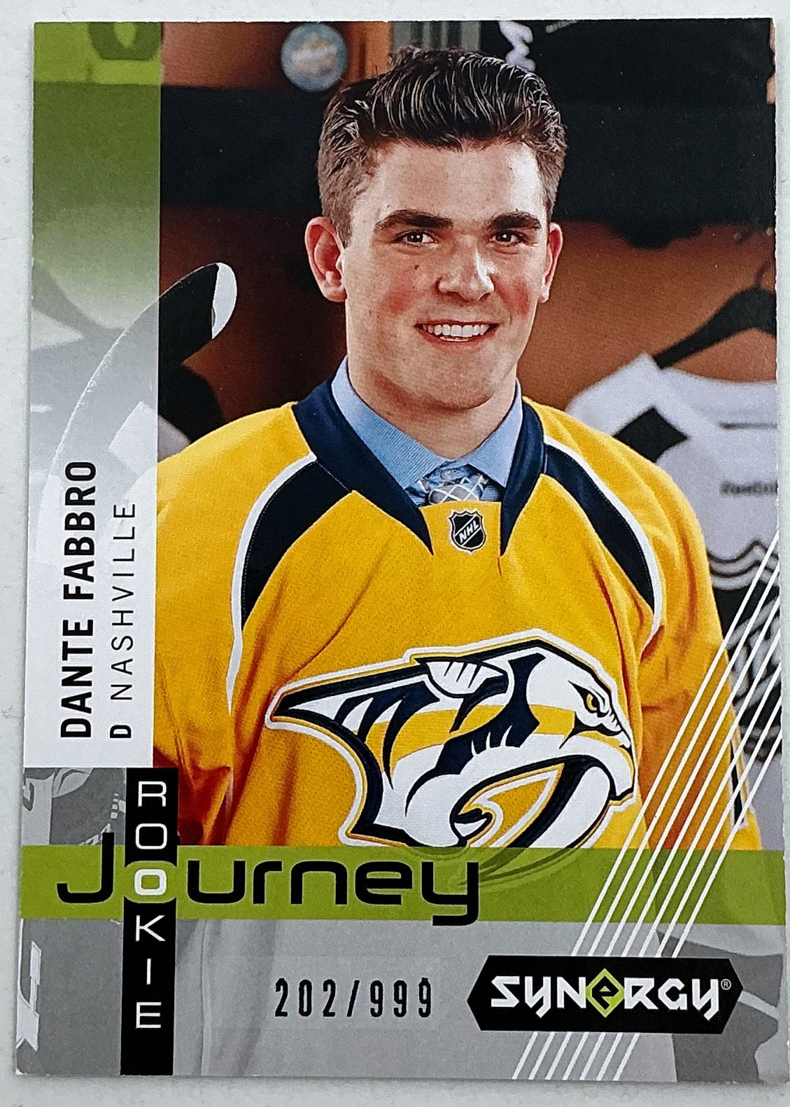 2019-2020 UD Synergy Rookie Journey Dante Fabbro #RP-9 /999