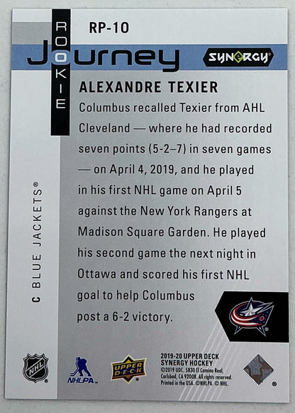 2019-2020 UD Synergy Rookie Journey Alexandre Texier #RP-10 /899