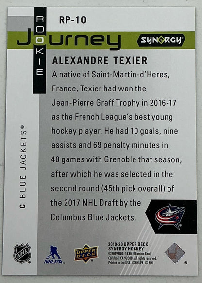 2019-2020 UD Synergy Rookie Journey Alexandre Texier #RP-10 /999