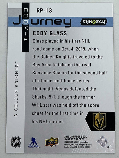 2019-2020 UD Synergy Rookie Journey Cody Glass #RP-13 /899