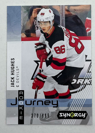 2019-2020 UD Synergy Rookie Journey Jack Hughes #RP-16 /899