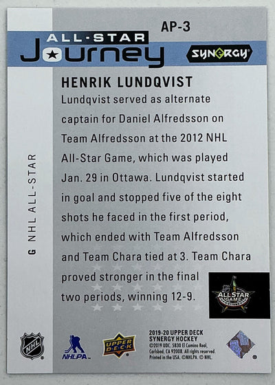 2019-2020 UD Synergy All-Star Journey Henrik Lundqvist #AP-3 /899