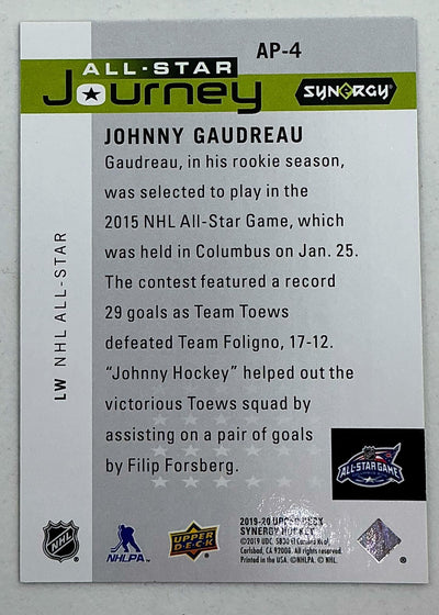 2019-2020 UD Synergy All-Star Journey Johnny Gaudreau #AP-4 /999