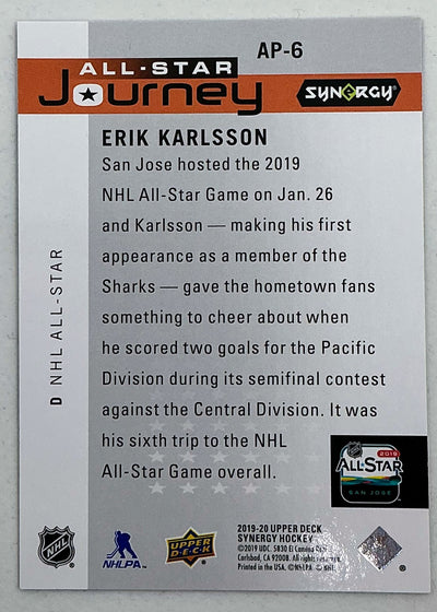 2019-2020 UD Synergy All-Star Journey Erik Karlsson #AP-6 /799