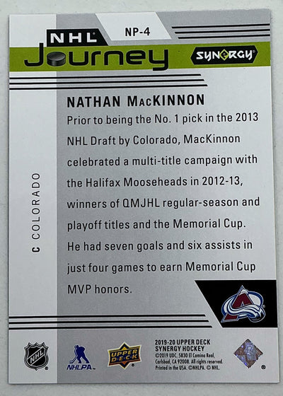 2019-2020 UD Synergy NHL Journey Nathan MacKinnon #NP-4 /999