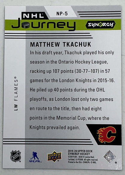 2019-2020 UD Synergy NHL Journey Matthew Tkachuk #NP-5 /999
