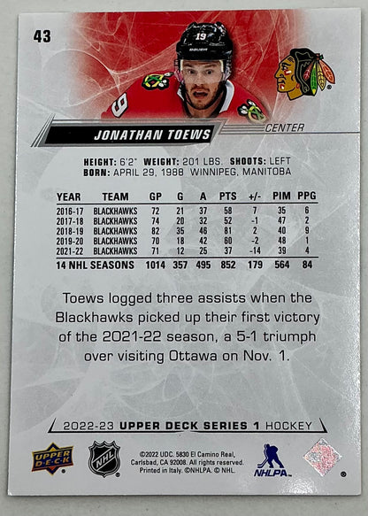 2022-2023 NHL Series 1 Jonathan Toews