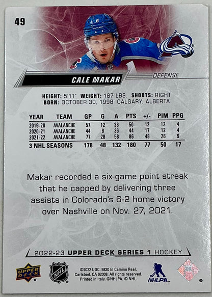 2022-2023 NHL Series 1 Cale Makar