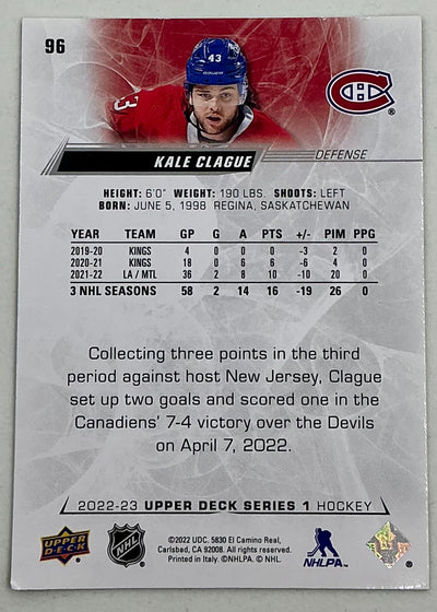 2022-2023 NHL Series 1 Kale Clague