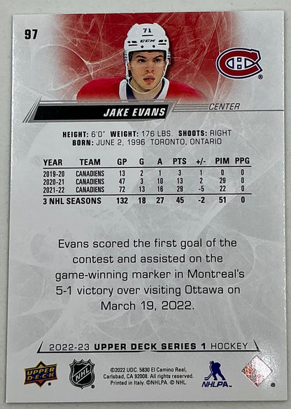2022-2023 NHL Series 1 Jake Evans