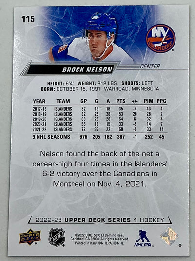 2022-2023 NHL Series 1 Brock Nelson