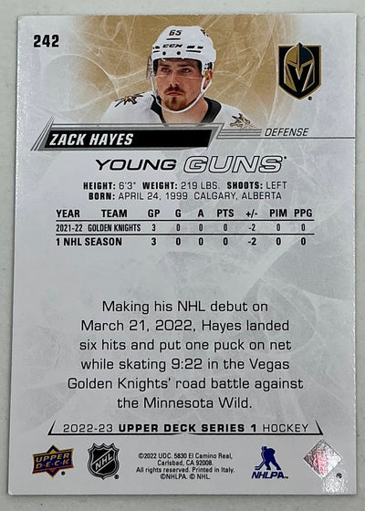 2022-2023 NHL Series 1 YG Zack Hayes