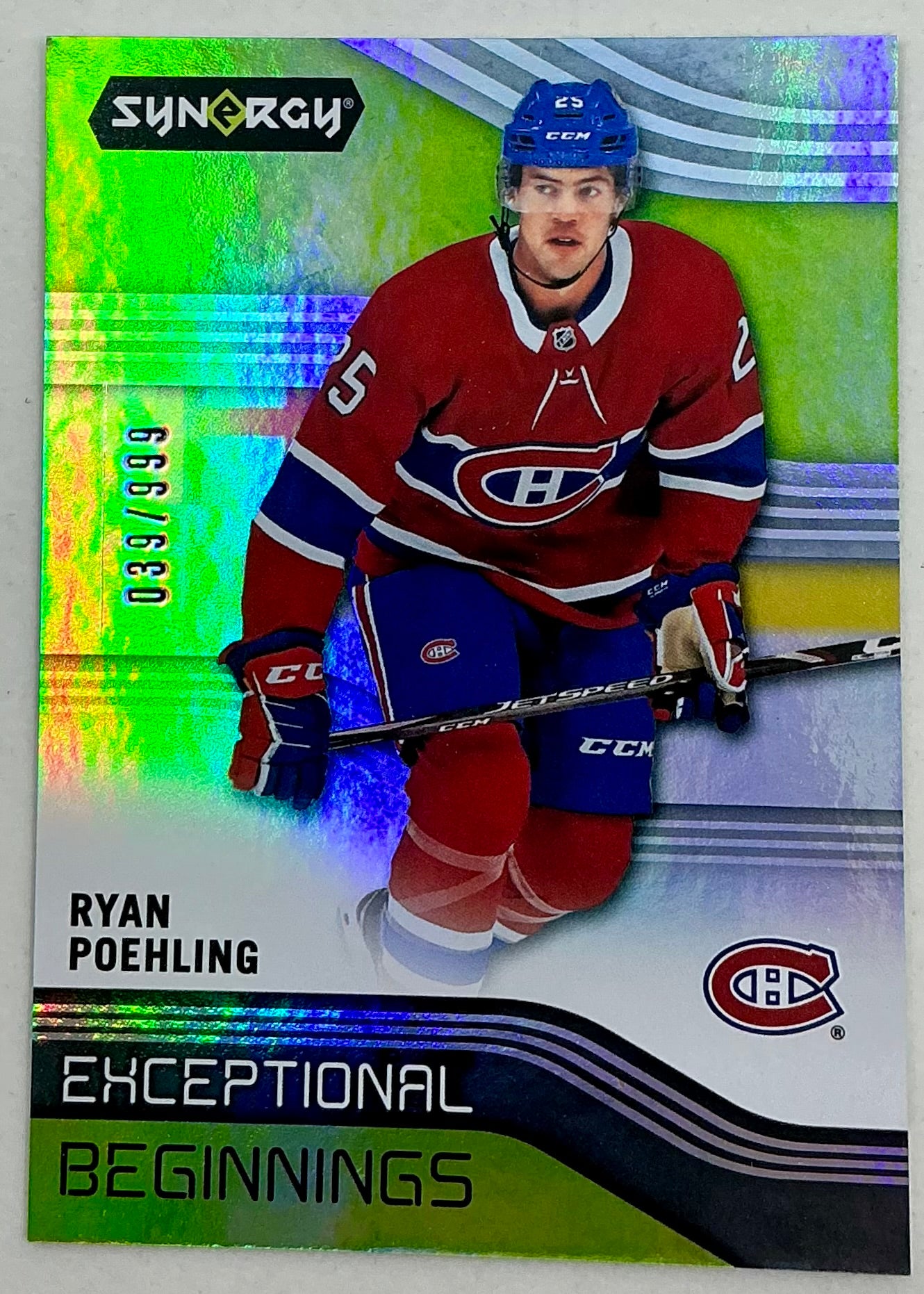 2019-2020 UD Exceptional Beginnings Ryan Poehling #EB-3 /999