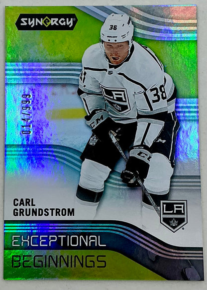 2019-2020 UD Exceptional Beginnings Carl Grundstrom #EB-7 /999