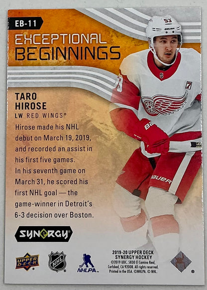 2019-2020 UD Exceptional Beginnings Taro Hirose #EB-11 /399