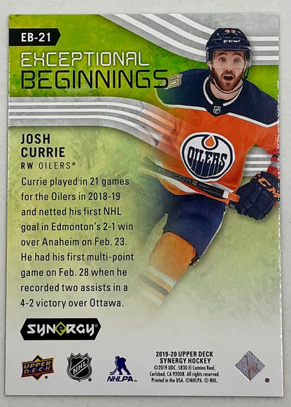 2019-2020 UD Exceptional Beginnings Josh Currie #EB-21 /999