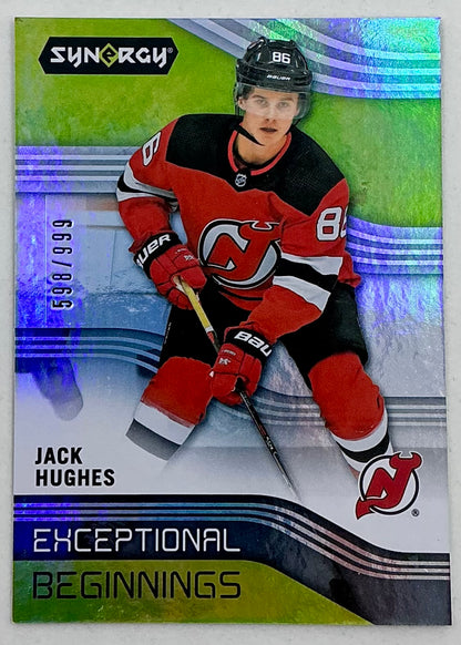 2019-2020 UD Exceptional Beginnings Jack Hughes #EB-28 /999